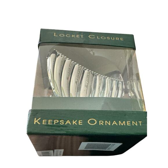 Locket Keepsake Holiday Ornament 2 Photos 2000 Terragrafics Burnes Of Boston - Picture 8 of 8